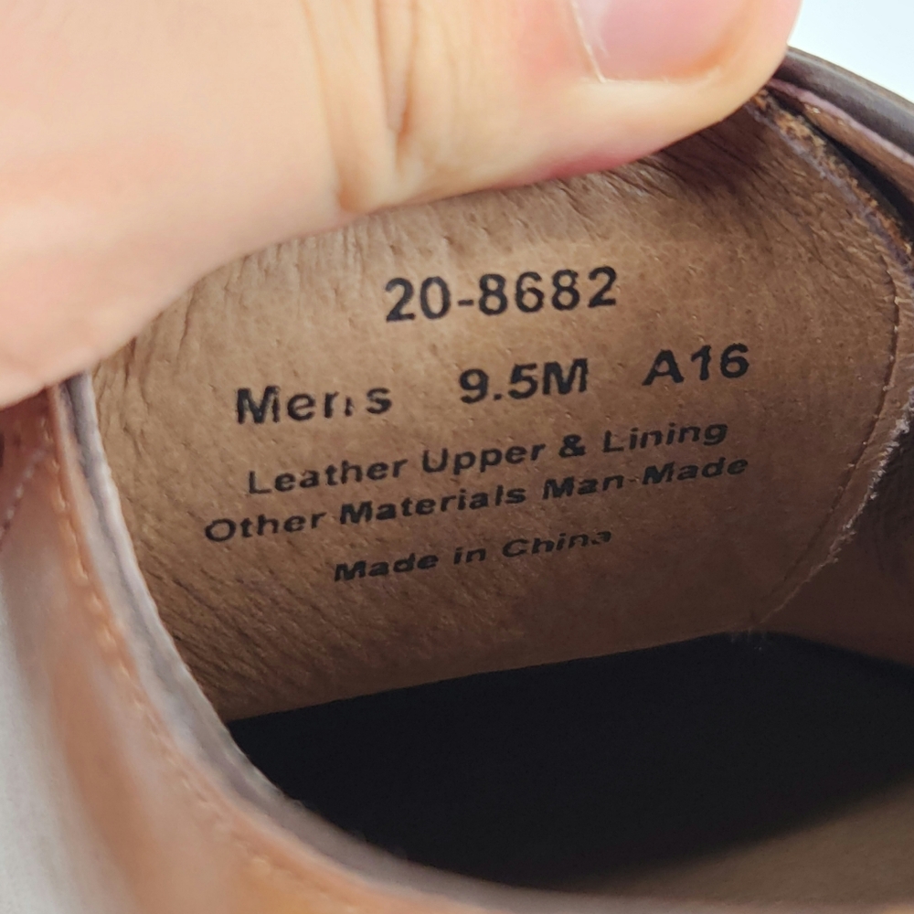 Johnston & Murphy Conard Cap Toe Men's Brown Leather Dress Shoes Size 9.5 M - Picture 14 of 16
